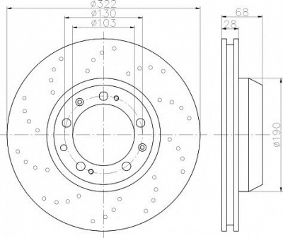 HELLA PAGID 8dd355113141 -  Тормозной диск